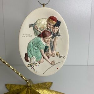 ♥️ Norman Rockwell Marbles Champion Hallmark ornament 1997 RETIRED Keepsake vntg